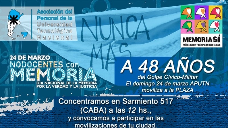 24 de Marzo - Nodocentes con Memoria