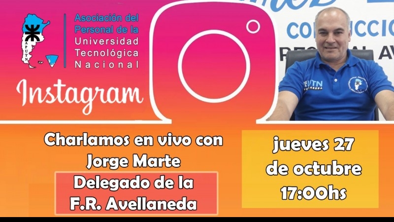 Charlamos con el Delegado de la Facultad Regional Avellaneda, compañero Jorge Marte.
