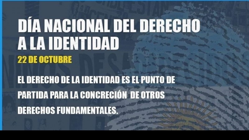 22 de Octubre - Día Nacional del Derecho a la Identidad