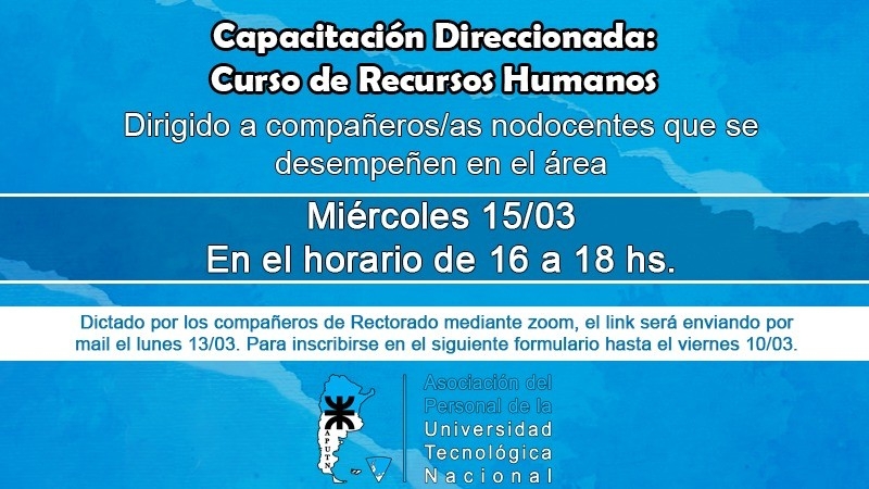 Capacitación Direccionada: Curso de  Recursos Humanos 
