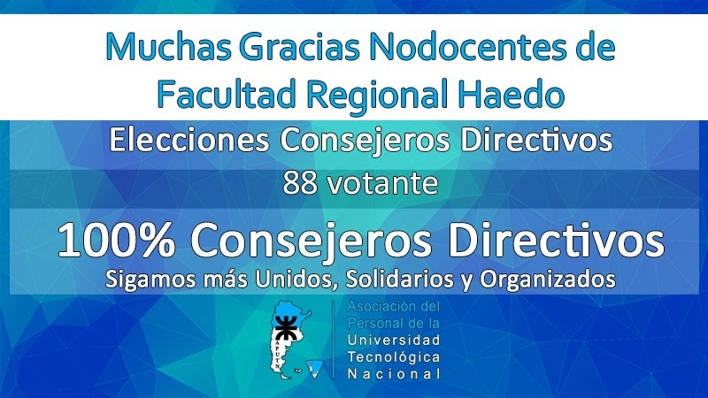 Elecciones de Consejo Directivo en la Facultad Regional Haedo.