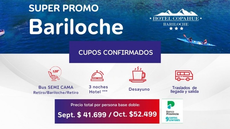 Flecha Bus Viajes Super Promo Bariloche 