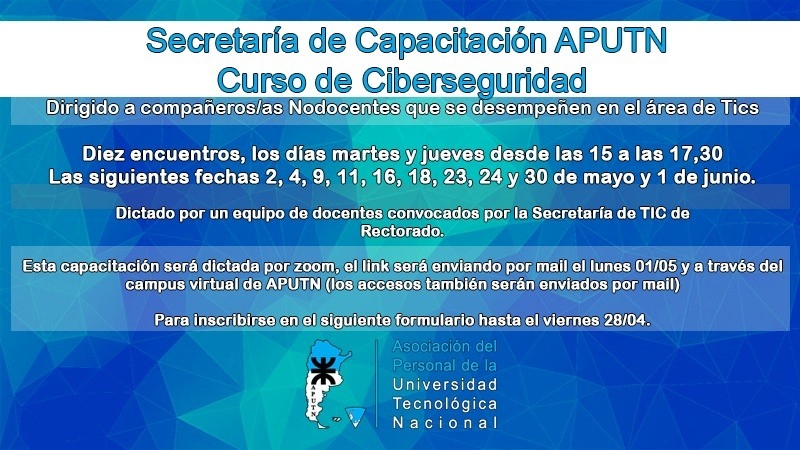 Curso de Capacitación Direccionada para el área de TIC - Ciberseguridad -