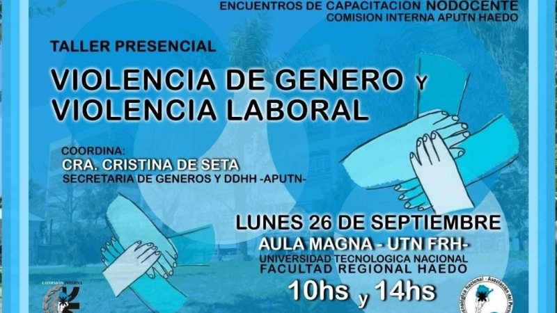 Taller presencial: Violencia de Género y Violencia Laboral 