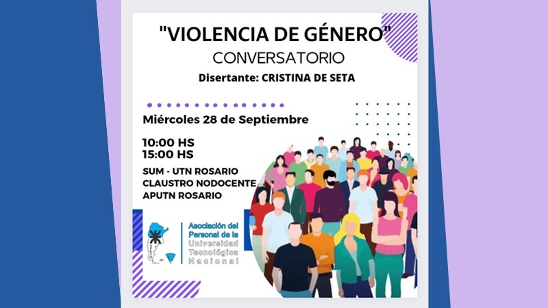 Se realizará el conversatorio de violencia de género  en Facultad Regional Rosario