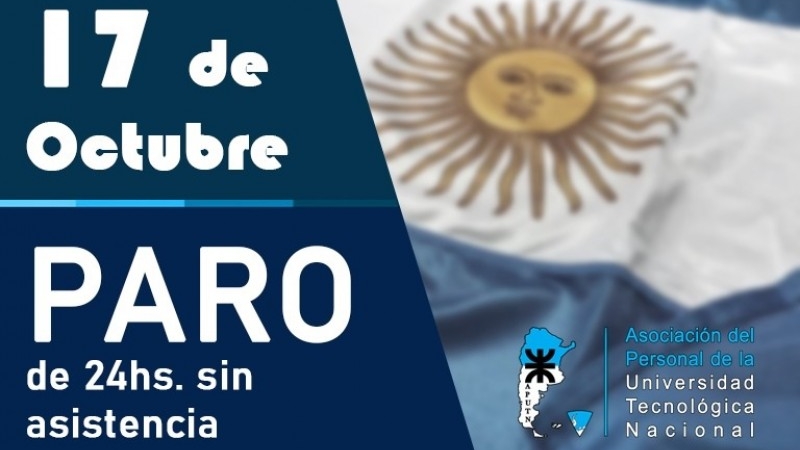 17 de octubre - Paro de 24 horas sin asistencia