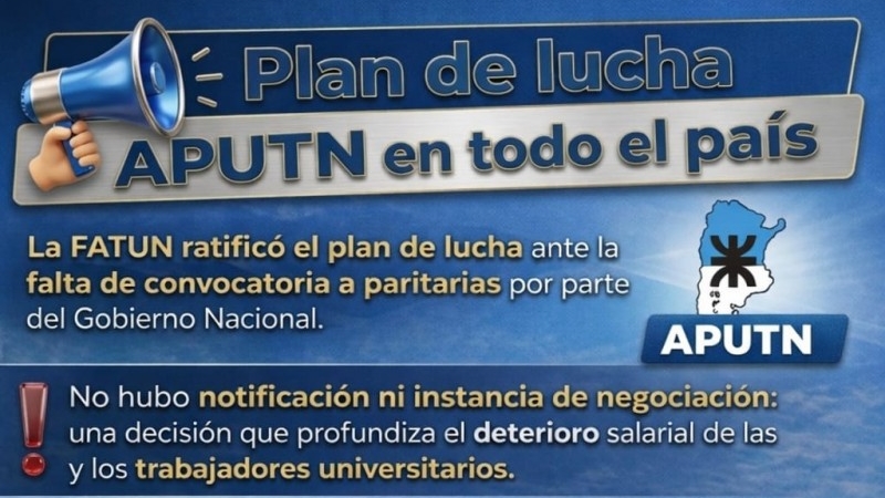 Plan de lucha Nodocente en todo el pa&iacute;s