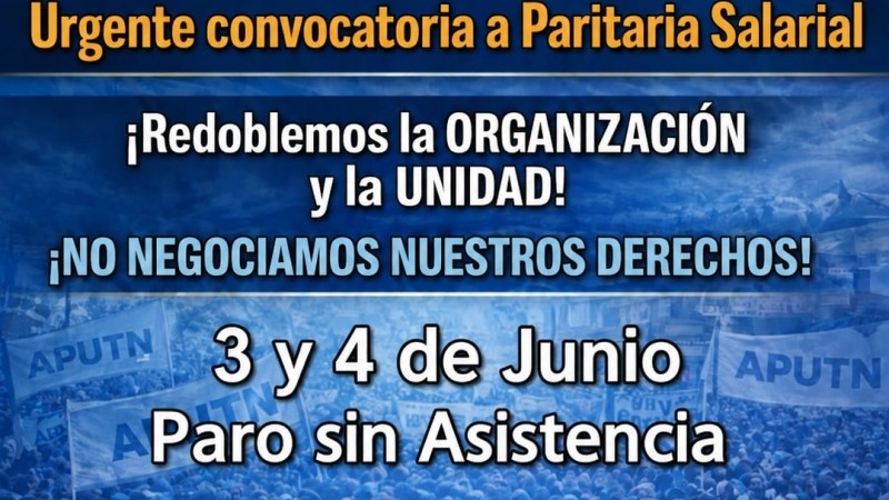 3 y 4 de junio -  Paro sin asistencia a los puestos de trabajo