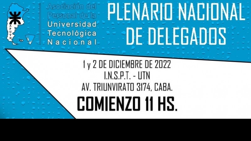 Plenario Nacional de Delegados APUTN